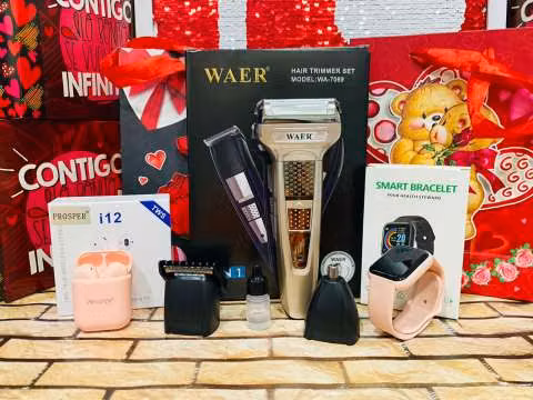 Super combo auricular inalámbrico i12 reloj smart d20 y afeitadora 3 en 1 Waer