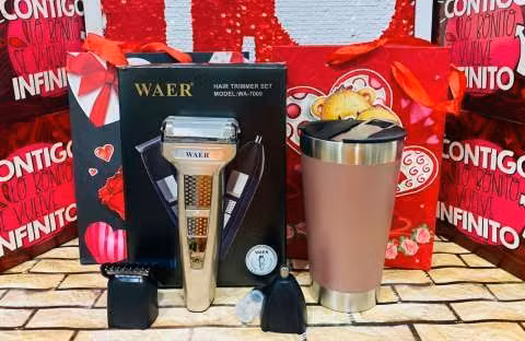 Super combo vaso térmico con tapa y afeitadora 3 en 1 Waer - Imagen 3