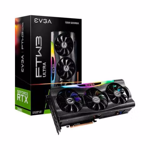 Placa De Vídeo EVGA RTX3080 FTW3 Ultra 12GB LHR ARGB