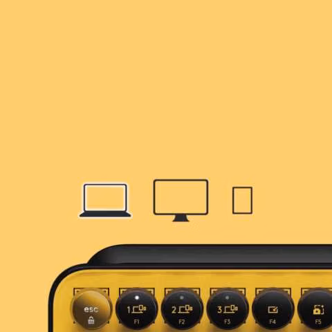 Teclado mecánico Logitech Pop Keys - Amarillo - Imagen 2