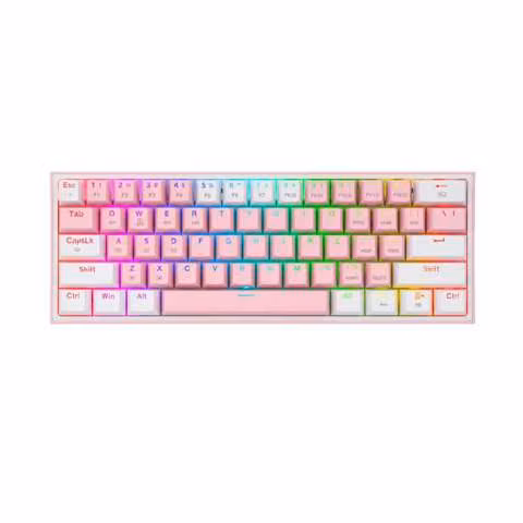 Teclado Mecánico Redragon Fizz Pro (Pink/White) - Ingles