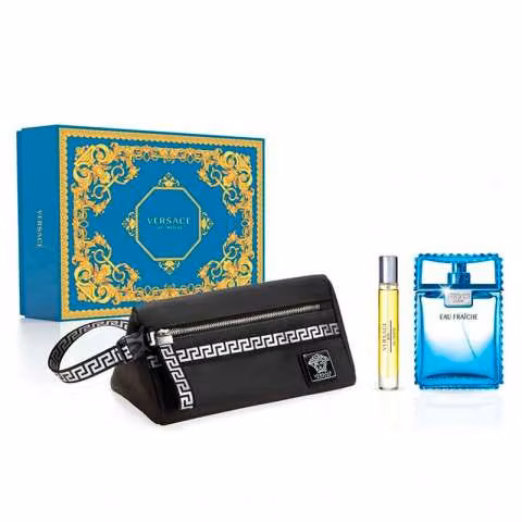 Gianni Versace Man eau Fraice eau de toilette kit 100ml y necesser 10 ml