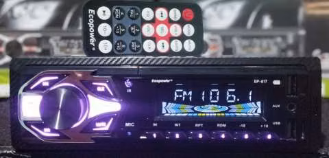 Autorradio Ecopower Ep-617 multicolor bluetooth doble usb - Imagen 3