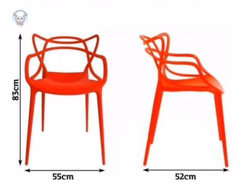 Silla de plàstico aryana nugar