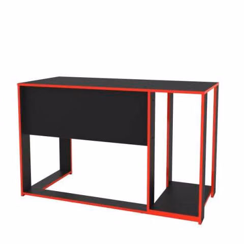 Mesa gamer singapura negro c/rojo politorno - Imagen 2