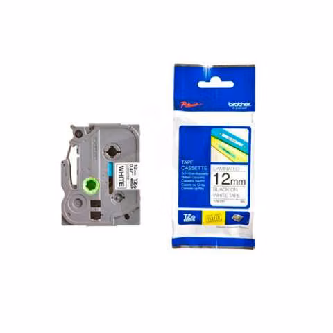 Cinta blanco/negro 12mmx8mts alta resistencia tzes231 -brother