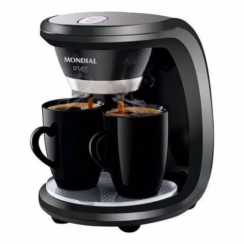 Cafetera mondial smart con dos tazas (c18)