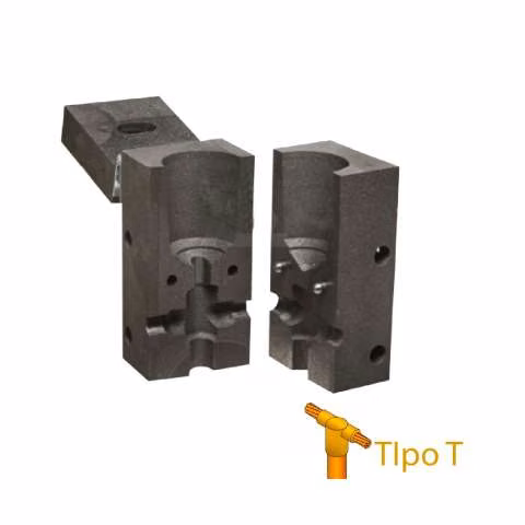 Molde grafito mgt tipo t jabalina 5/8 cable 70mm pinza mgt2-115gr