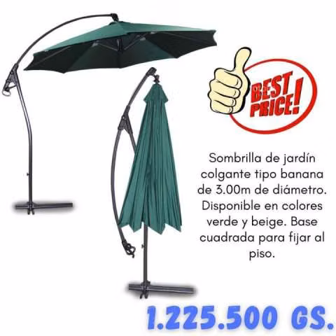 Sombrilla para piscina con base