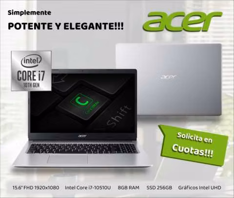 Notebook Acer Intel Core i7 ssd 256 gb