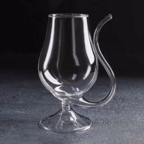 Copa de Cristal con Pajita