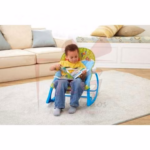 Silla mecedora vibratoria azul - Imagen 3