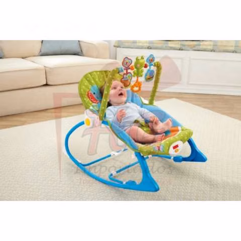Silla mecedora vibratoria azul - Imagen 2