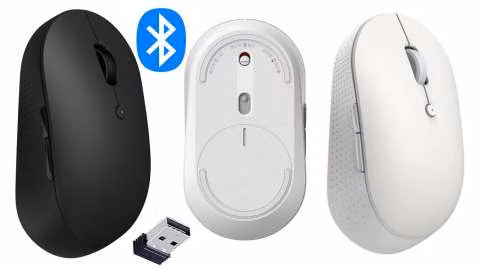 Mouse Mi Dual Mode Bluetooth + Wireless Silent Edition V4.2 & 2.4GHz Android 6.0 Mac & Windows