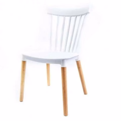 Silla fija EW con patas de madera (5780BL)