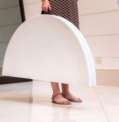 Mesa plegable Unique redonda blanca para 4 - 6 personas 1,22 mts - Imagen 2