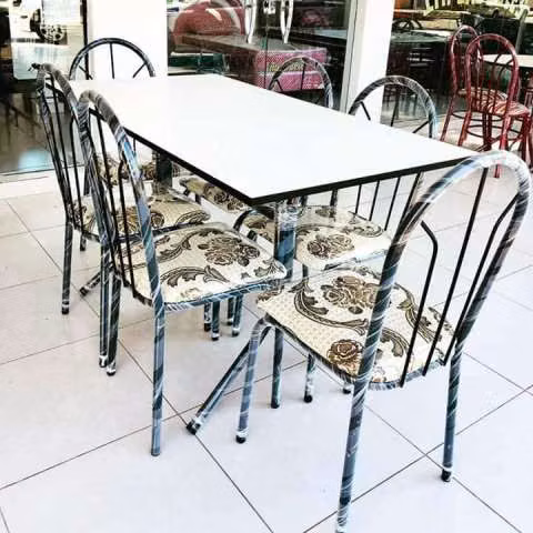 Juego de comedor de 6 sillas con mesa formica