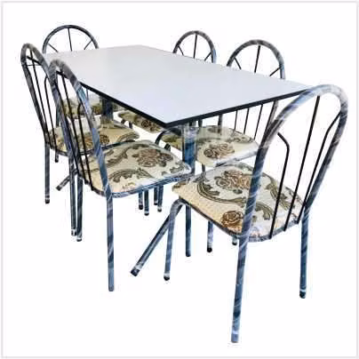 Juego de comedor de 6 sillas con mesa formica - Imagen 2
