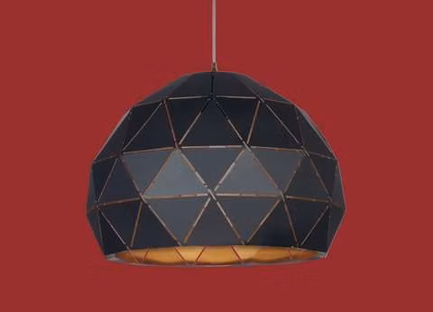 Colgante Bali 1xG9 ø 150mm Negro/Oro