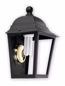 Farol abierto abajo con reflector dorado