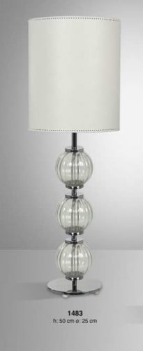Table lamp 3 spheres e27 chrome white lux