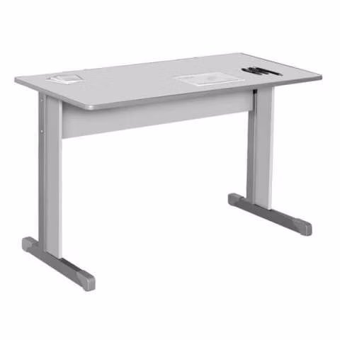 Escritorio 15 mm 120 x 60 cm gris gio abba