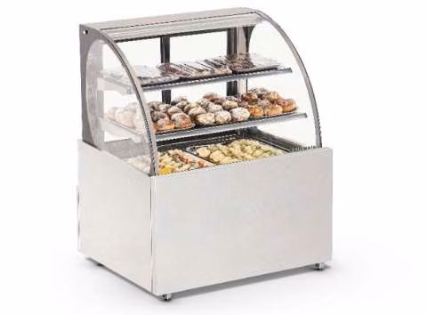 Vitrina neutra confitera platinum Ecosilkon inox 1 metro