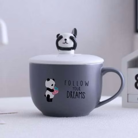 Taza con tapa y cucharilla 600ml 12x9cm - Imagen 2
