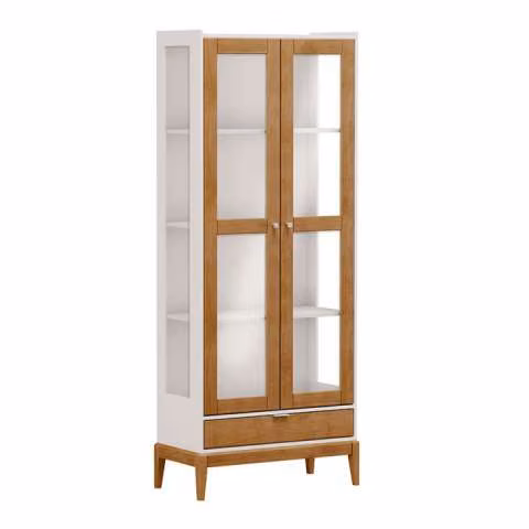 Cristalera vitrina 2 puertas Finestra Off White Freijo - Imagen 3