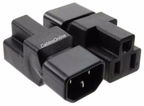 Conversor ficha power ups macho a power hembra5-15R A IEC -C14 ficha