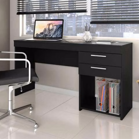 Escritorio office 120 negro abba - Imagen 2