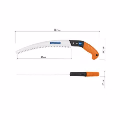 Serrucho de podar curvo m/plastico 12.5' Tramontina