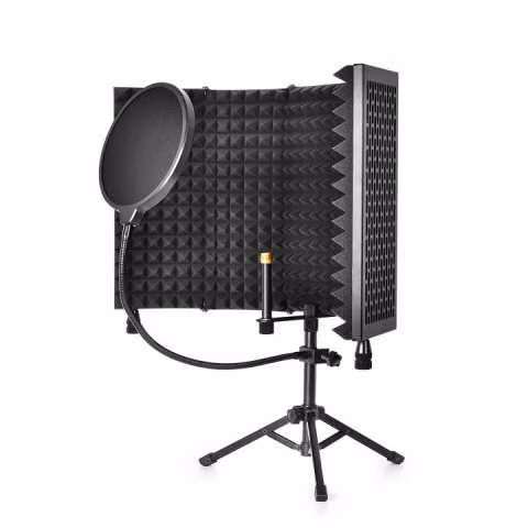 Escudo acústico para micrófono
