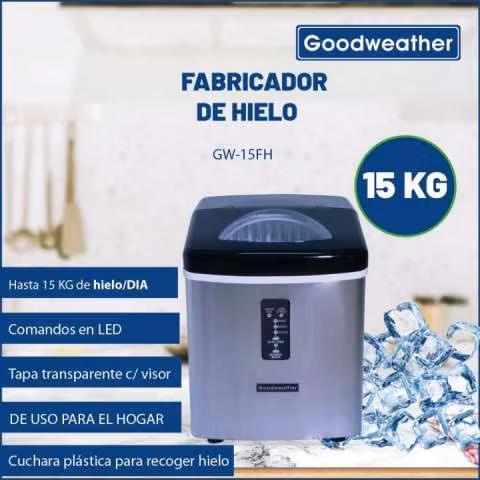 Fabricadora de hielo Goodweather 15 kilos