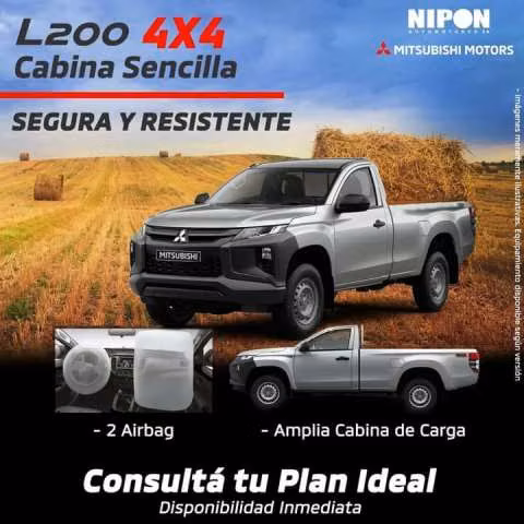 Mitsubishi L200 4x4 cabina simple 4x4 Gl mecánico 2023