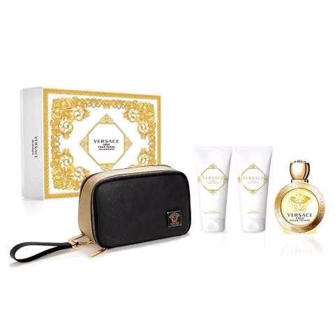 Gianni Versace Eros pour femme eau de toilette kit 100ml shower gel 100ml y body lotion y necesser