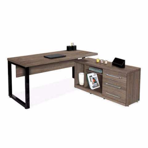 Mesa escritorio suprema en ele 160 con 3 cajones - Imagen 3
