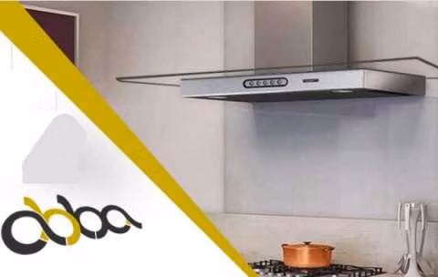 Campana de pared vidrio recto Fogatti 60cm inox Abba
