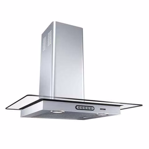Campana de pared vidrio recto Fogatti 60cm inox Abba - Imagen 2