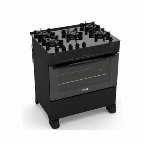 Cocina jam eva 5h a gas top glass mesada de vidrio negro - Imagen 2