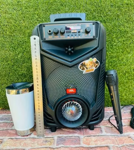 Parlante karaoke JBL 8 pulgadas con luces de regalo micrófono y vaso térmico