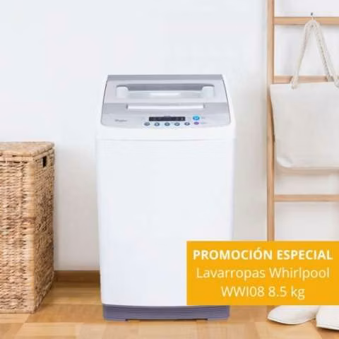 Lavarropas 8.5 Kg carga superior Whirlpool (WWI08BW)