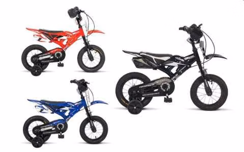 Bicicleta moto aro 12 rojo-negro-azul caloi