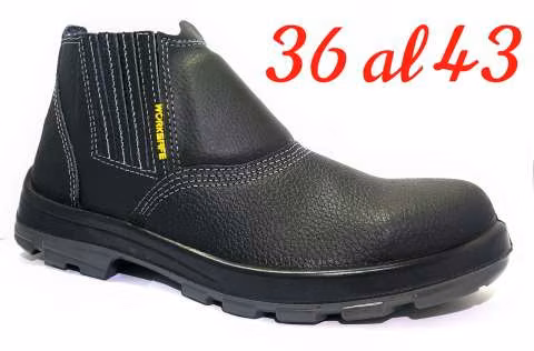 Bota para trabajo sin cordón punta dura