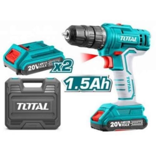 Rechargeable drill 20V screwdriver Total