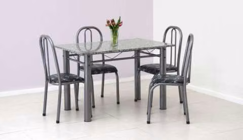 Juego comedor Barcelona 4 sillas de granito
