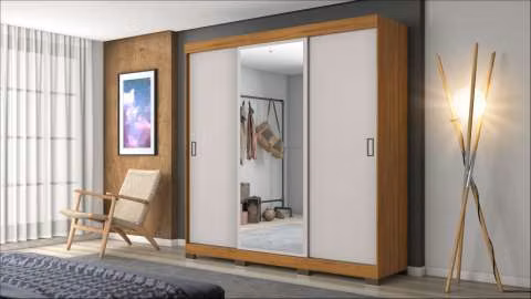 Ropero 3 puertas corredizas con espejo NT5020 Notavel