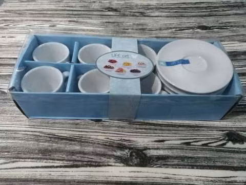 Juego de tazas de te porcelana Life Art (12 piezas)