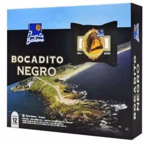 Alfajor Punta Ballena bocadito negro 27 gramos x 12 unidades - Imagen 2
