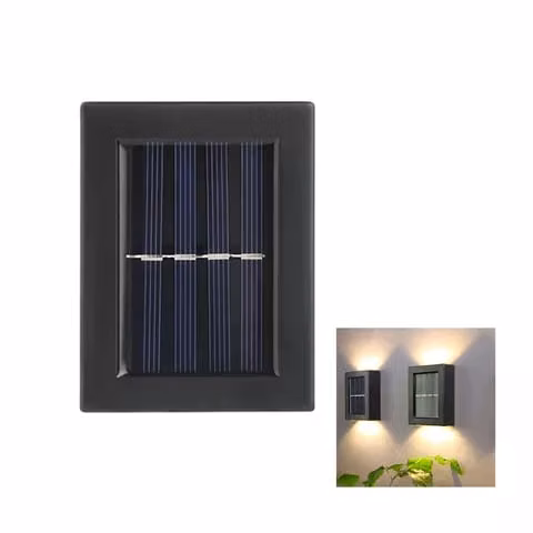 Aplique 2 led luz fija energía solar - Imagen 3